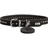 Hunter Aalborg Style Collare per cani in pelle bovina ingrassata, robusto, confortevole, con eleganti borchie decorative, prodotto in Germania, nero, taglia: 32