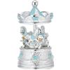 Bagutta Giostra Musicale con Cavalli a Dondolo, Cupola a Corona Azzurra 10x17 cm