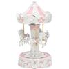 Bagutta Giostra Musicale Carosello con Cavalli, Medaglioni e Volute Rosa 12x22 c