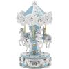 Bagutta Giostra Musicale Carosello con Cavalli e Fascia Floreale Azzurra 10x18 c