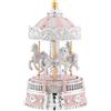 Bagutta Giostra Musicale Carosello con Cavalli e Cupola Rosa 10x16 cm