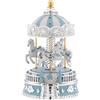 Bagutta Giostra Musicale Carosello con Cavalli e Cupola Azzurra 11x23 cm