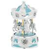 Bagutta Giostra Musicale Carosello con Cavalli, Fiocchi e Rose Azzurra 9x16 cm