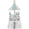 Bagutta Giostra Musicale con Cavalli a Dondolo, Cupola Conica Azzurra 10x17 cm