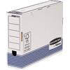 Bankers Box 0023701 Raccoglitore per Archiviazione, Formato A4, Blu, 80 mm, Dorso 100 mm, Confezione da 10 Pezzi