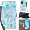 Haninsuze Cover per Xiaomi Redmi 10/10 2022, Torre | Pelle PU Portafoglio, Porta Carte, Magnetica, Libro, Antiurto Custodia