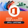 Microsoft Office 2024 Home & Business | Attivazione online | 2 PC | A vita