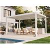 PERGOLUX Pergola Sundream S3 Bioclimatica 3x5m, Motorizzata, Autoportante, Bianca