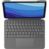Logitech Combo Touch - Tastiera e custodia folio - con trackpad - retroilluminata - Apple Smart connector - QWERTY - Pan-Nordic - Oxford Grey - per Apple iPad Pro da 11 pollici (1a generazione, 2a generazione, 3a generazione)