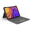 Logitech Folio Touch - Tastiera e custodia folio - con trackpad - retroilluminata - Apple Smart connector - QWERTY - GB - Grigio Oxford - per Apple iPad Air da 10,9 pollici (quarta generazione, quinta generazione)