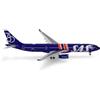 Herpa Modellino Aereo SAS Scandinavian Airlines Airbus A330-300 - 80 anni | Miniatura fedele per collezionisti di aerei dai 14 anni, modellismo dettagliato, senza base, metallo, scala 1:500