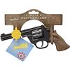 Bauer Spielwaren Pistola Giocattolo Super 88: Accessorio per Costume da Cowboy, Sceriffo e Indiano, 20 cm, Nero/Marrone, Età 3+