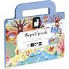 Janod, Magneti'Puzzles 4 Stagioni, Puzzle per Bambini da 36 Pezzi | Valigetta Portatile con Tasche Laterali e Sfondo Modello, Cartone FSC, Da 4 Anni, Motricità Fine e Osservazione