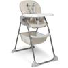 hauck Seggiolone Pieghevole 6-36 Mesi/max 15 kg, Sit N Fold Beige | Seggiolone leggero con vassoio regolabile e portabicchiere, schienale reclinabile con cintura a 5 punti, cestino