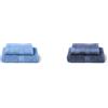 Caleffi Set 4 Asciugamani Bagno Viso e Ospite Cotone Lavanda e Indigo | 4 pezzi: 2 viso 55x100 cm e 2 ospite 40x60 cm, Lavanda e Indigo