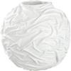 GILDE Vaso da pavimento Drapes in resina - forma organica - bianco opaco - altezza 48 cm x diametro 50 cm - non impermeabile
