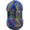 Opal Hundertwasser - Gomitolo di lana a 4 strati, 425 m, per lavorare a maglia calzini caldi con motivi colorati unici, 3204, 1 x 100 g