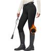 WILLIT Pantaloni da equitazione da donna, invernali, foderati, in pile, con inserti completi, per equitazione, equitazione, pantaloni termici con tasche, passanti per cintura