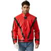 Ciguo Red and Black Leather Jacket Cosplay PU Coat