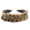 TOECWEGR Fascia per capelli intrecciata Messy Wide 2 Strands Fluffy Braids Wig with Tooth Women Headband Band