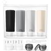Opret Bottiglie da Viaggio 100ml in Silicone, 12 Pezzi Kit Contenitori da Viaggio Flaconi con Custodia per Shampoo, Liquidi and Lozione, Nessun BPA
