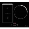 Cooksir Piano cottura a induzione 3 piastre con telaio, Cooksir Autark Flexzone, 6800 W, controllo touch individuale, funzione boost, timer, 230 V, senza spina
