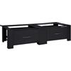 KUREOVDG Piedistallo per lavatrice, set da 2 pezzi, nero in acciaio | 127 x 54,5 x 32,5 cm, rialzo di altezza, piedini regolabili per lavanderia