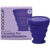 Mooncup® Vasetto per la pulizia della coppetta mestruale, pieghevole e portatile, da usare nel microonde o da riempire con acqua e agitare (confezione da 1)