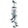 Monsiter QE Campanelli a vento per esterni, esterni, con 4 grandi tubi in alluminio e gancio a S, decorazione da appendere per esterni, per giardino, patio, cortile o portico