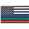 AZ FLAG Bandiera Stati Uniti Thin Blue Red Green Line 150x90 cm 2 Occhielli | Uso interno ed esterno bandiera decorativa americana USA Thin Blue Red Green Line doppie cuciture e bordi rinforzati