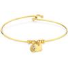 S'Agapõ Bracciale Donna, Bracciale Rigido in Acciaio e Cristalli con Simbolo Farfalla | Collezione Lucky Light - SKT34