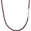 Viwind Collana in pelle intrecciata in ecopelle con chiusura in acciaio inox, larghezza 3 mm, per ciondolo da uomo, 45 - 60 cm a scelta
