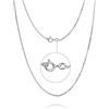 LeCalla 925 Argento Sterling Italiano 0.08 MM, 1 MM, 2 MM Box Collana a catena per donne uomini con chiusura ad anello, Made in Italy (16, 18, 20, 22, 24 pollici)