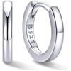 U7 SILVERCUTE Orecchini Uomo Donna Argento 925 a Cerchio Piccolo 8/10/12mm | Orecchini cerchio argento 925 4 colori; struttura robusta e ipoallergenico; ideale per uso quotidiano, regalo per donna uomo