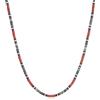 COAI Collana Uomo Pietre Naturali con Occhio di Tigre, Turchese Africano e Onice Nero, Collana Estiva Uomo con Perline Heishi Stile Boho Surfista Regolabile
