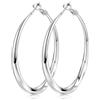 KRFY Orecchini a Cerchio da Donna in Argento 925 Post Orecchini a Cerchio Grandi a Tubo Cavo Placcati Oro 14K Ipoallergenico in Argento Oro 40/50/60mm