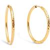 SINGULARU - Orecchini Cerchio River L. Acciaio con Finitura Placcata Oro 18Kt. Gioielli per Donna