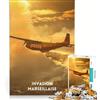 JIANGENNF Puzzle da 1000 pezzi per ragazzi Invasion Marsigliese, giochi educativi, attività divertenti da fare a casa, collezione d'artista, belle arti 38x26cm