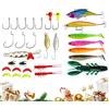 Generic Esca da pesca Amori Natalizi Swimbait | Set di esche da pesca artificiali per trote pesce gatto salmone carpa in acqua salata e dolce da barca