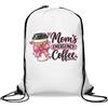 Generic Mom's Essential Morning Coffee Sacca di emergenza palestra casual con coulisse borsa bianca