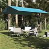 GFRMPORM Telone da campeggio impermeabile in taffetà con rivestimento in poliuretano e cuciture sigillate, versatile, utilizzabile come tettoia o telo da pavimento, colore blu, 400 x 294 cm, pieghevole