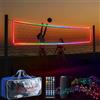 WinnerWhy Rete da pallavolo professionale a LED con cavo in acciaio, 9,5 x 1 m, portatile, con telecomando, si illumina al buio, per cortile, spiaggia, piscina, giochi all'aperto