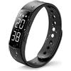 Piashow Contapassi da polso, senza connessione al cellulare, impermeabile IP68, contapassi, orologio fitness tracker, contatore di calorie, per adulti, bambini, uomini, donne, senza app, senza Bluetooth