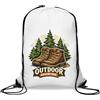 Generic Exploring Nature With Hiking Essentials Gym Sack Casual Drawstring Bag Bianco