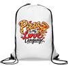 Generic Pizza Is My Favorite Love Expression - Sacca da palestra con coulisse, stile casual, colore: bianco
