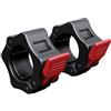 GORILLA SPORTS® Morsetti per Bilanciere 30/31 mm, 2 Pezzi, Sgancio Rapido | Interno gommato antiscivolo, plastica nero-rosso, per bilancieri, manubri e curl bar, blocca dischi, collari di bloccaggio