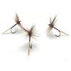 Mosche Artificiali Massimo Clini Red Spinner Brown Dry Fly - 5 mosche secche da pesca a mosca montate a mano su amo, Misura amo a scelta, per trota e temolo, Made in Italy