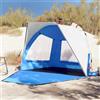 GFRMPORM Tenda da Spiaggia Impermeabile con Sistema Quick Release e Rete Azzurro per 2 Persone - Poliestere Antivento con Rivestimento in PU, Include Picchetti e Tiranti