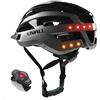 Livall MT1 - Casco da Bicicletta Intelligente con Sistema di Allarme SOS e LED e unità multimediale