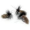 Mosche Artificiali Massimo Clini Black Goddard Caddis Dry Fly - 5 mosche secche da pesca a mosca montate a mano su amo, Misura amo a scelta, per trota e temolo, Made in Italy